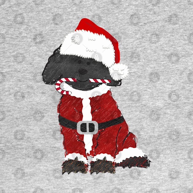 Christmas Labradoodle Santa Claus by EMR_Designs